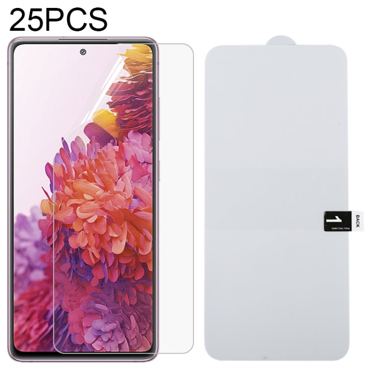 25 PCS Full Screen Protector Pellicola idrogel frontale antideflagrante, For Samsung Galaxy S20 FE 5G (25 PCS), For Samsung Galaxy S21 5G (25 PCS), For Samsung Galaxy S21+ 5G (25 PCS), For Samsung Galaxy S21 Ultra 5G (25 PCS)