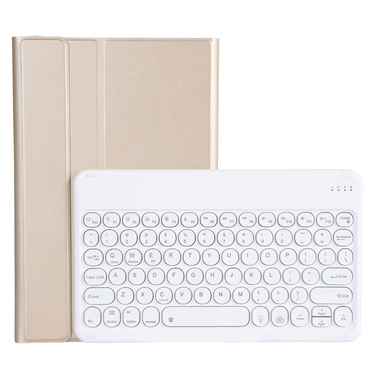 Custodia in pelle per tastiera Bluetooth con copritastiera tonda staccabile YAM13 stile retroilluminazione in pelle di agnello con supporto, For Lenovo Pad Pro 11.5 inch 2021 TB-J716F