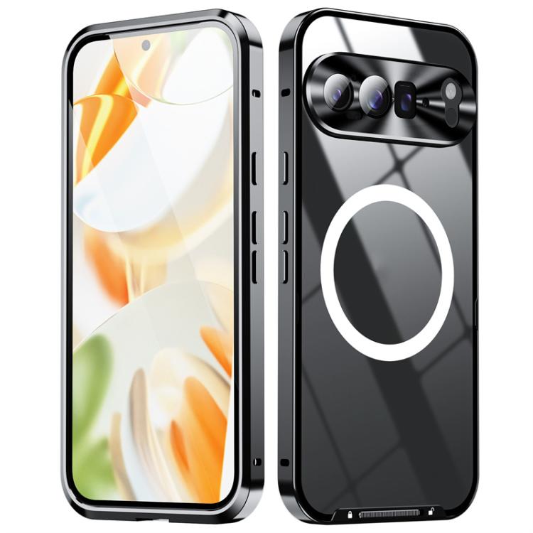 Custodia magnetica per telefono in metallo satinato MagSafe, For Google Pixel 10 Pro XL, For Google Pixel 10 Pro, For Google Pixel 10, For Google Pixel 9 Pro XL, For Google Pixel 9 Pro, For Google Pixel 9, For Google Pixel 8a, For Google Pixel 8 Pro