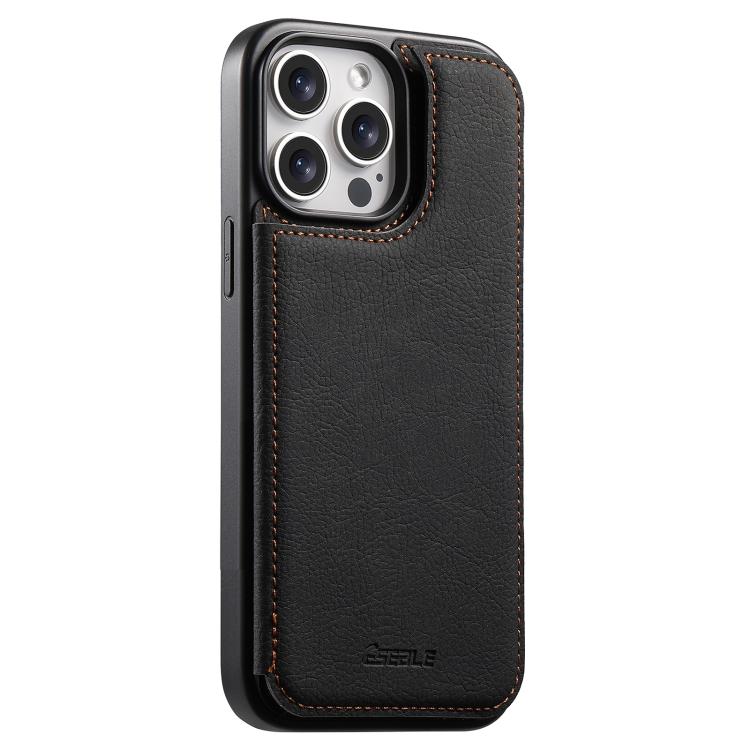 Custodia per telefono ESEBLE con doppia fibbia e texture retrò e scomparto per carte di credito., For iPhone 15 Pro Max, For iPhone 15 Pro, For iPhone 15, For iPhone 14 / 13, For iPhone 14 Pro, For iPhone 14 Pro Max, For iPhone 13 Pro Max