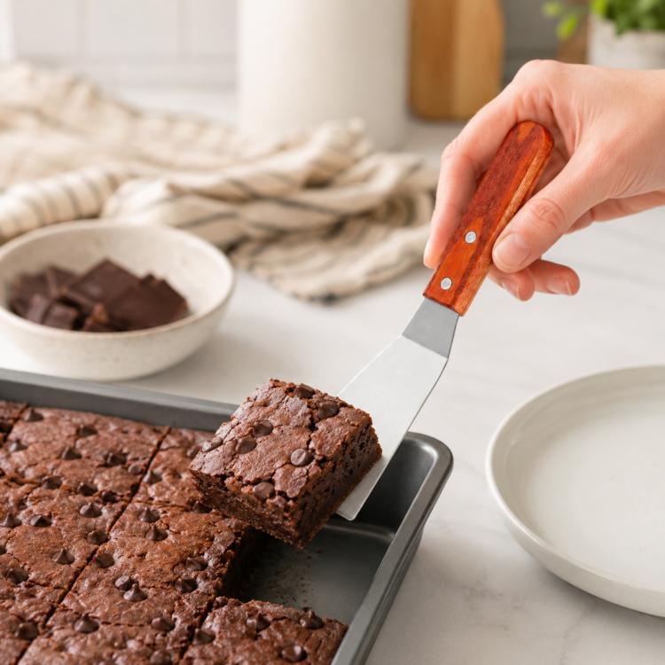 Spatola da cucina LsCook in acciaio inossidabile con manico in legno, Small Frying Spatula, Small Slotted Spatula, Small Griddle Scraper, Small Triangular Spatula, Large Griddle Scraper, Large Triangular Spatula, Angled Griddle Spatula