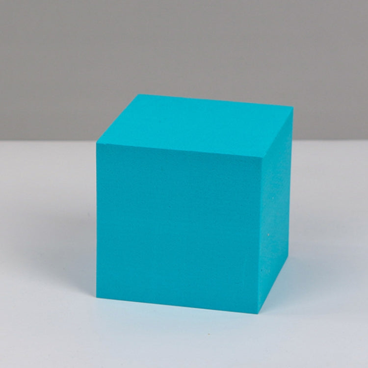 8 pezzi di cubo geometrico per foto, ornamenti decorativi, piattaforma fotografica, Small Lake Blue Square, Large Lake Blue Square, Small Lake Blue Rectangular, Large Lake Blue Rectangular, Small Lake Blue Cylinder, Large Lake Blue Cylinder