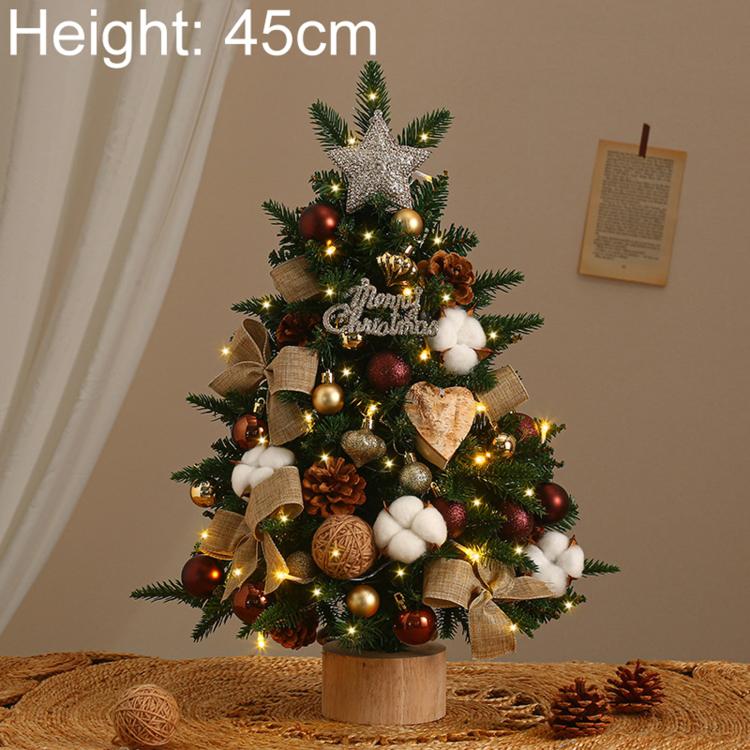 Small Lighted Desktop Christmas Tree Christmas Decoration Ornament, 45cm Coffee Cotton, 60cm Coffee Cotton, 90cm Coffee Cotton, 45cm Snowy Baby, 60cm Snowy Baby, 45cm White Snow, 60cm White Snow, 45cm Red House, 60cm Red House, 90cm Red House