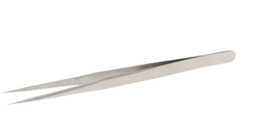 Pinzetta da laboratorio Vetus TS-11 in acciaio inox punta piatta