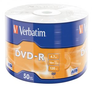 DVD-R Verbatim 4.7GB 16x confezione 50 pezzi
