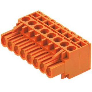 Connettore femmina passo 5.08mm 2 poli arancione