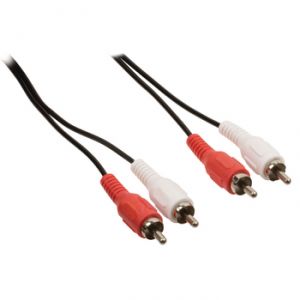 Cavo audio stereo 2x RCA maschio 3 metri nero