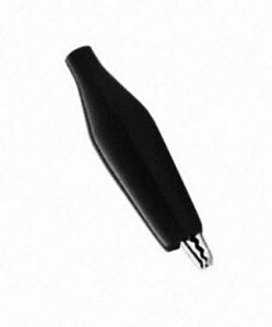 Pinza a coccodrillo nera piccola 25mm apertura 8mm