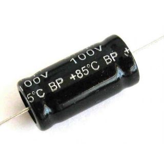 Condensatore elettrolitico assiale 4,7uF 100V non polarizzato