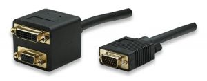 Cavo sdoppiatore VGA/DVI-I 0.3 m con connettori dorati