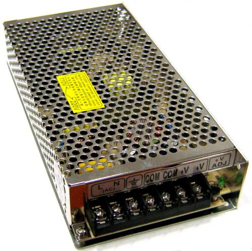 Alimentatore switching 12V 12A regolabile con morsettiera 5P
