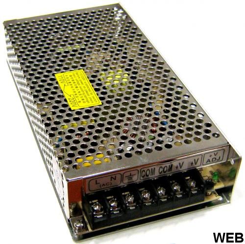 Alimentatore switching 12V 15A con tensione regolabile