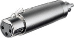 Adattatore da XLR femmina a RCA maschio in metallo