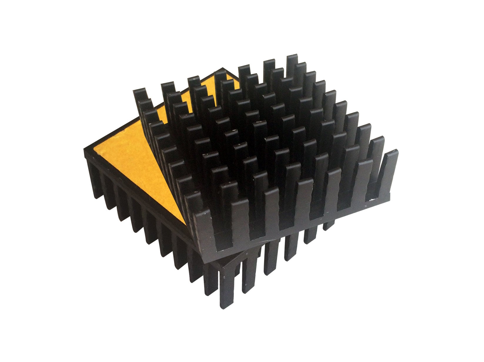 Dissipatore in alluminio 43x40 mm con adesivo integrato