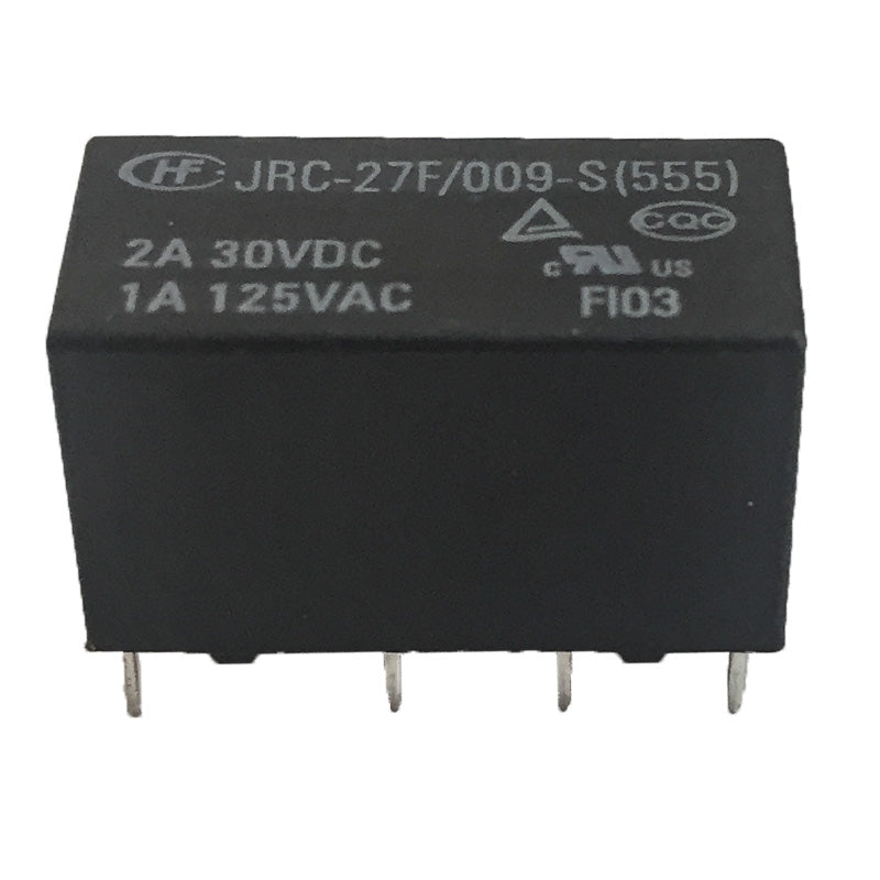 Relè JRC 27F/009 con contatti Form C, 2 A e terminali DIP