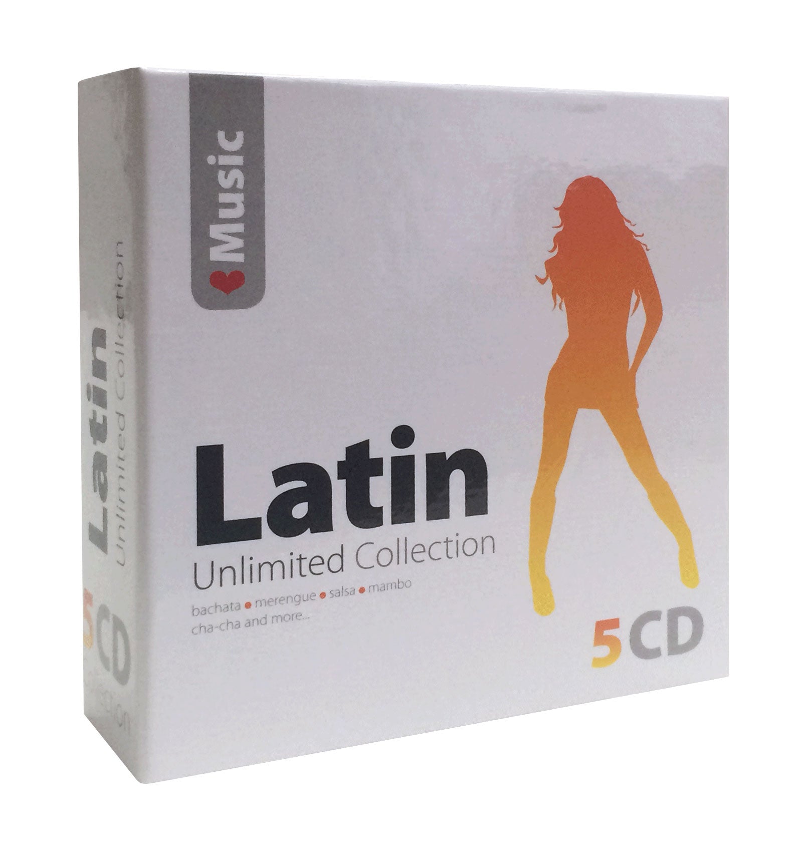 Cofanetto 5 CD musicali Latin con bachata, salsa e mambo