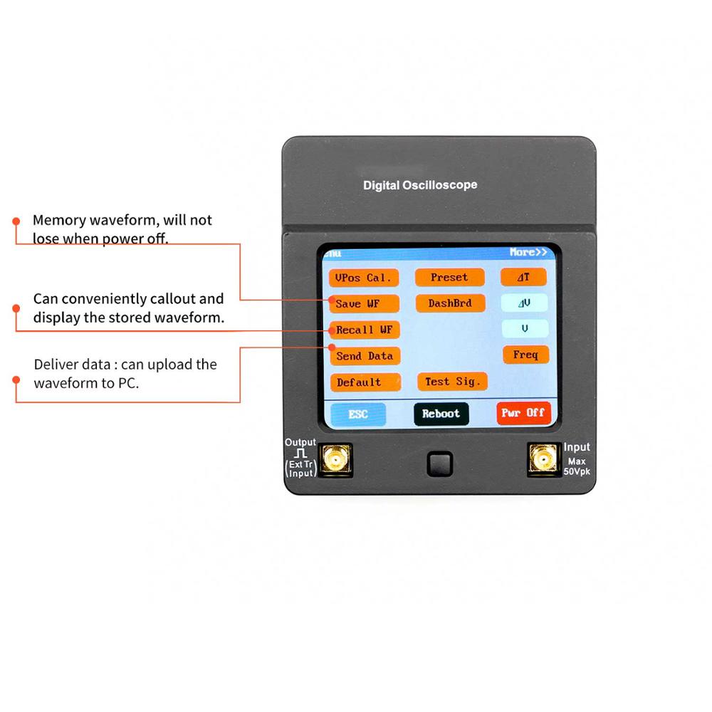 Oscilloscopio digitale tascabile DSO112 con display touch - immagine 4