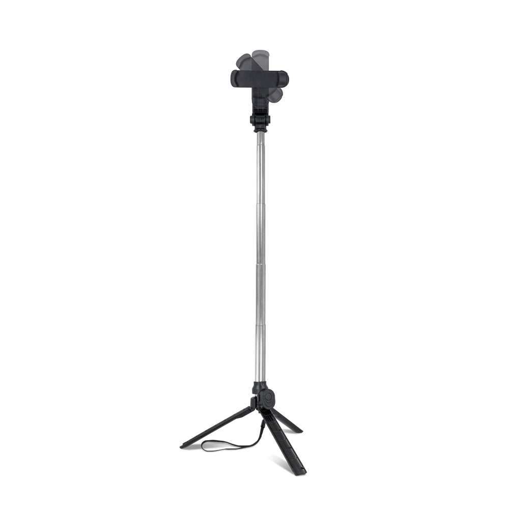 Selfie stick con treppiede e telecomando Bluetooth Setty nero