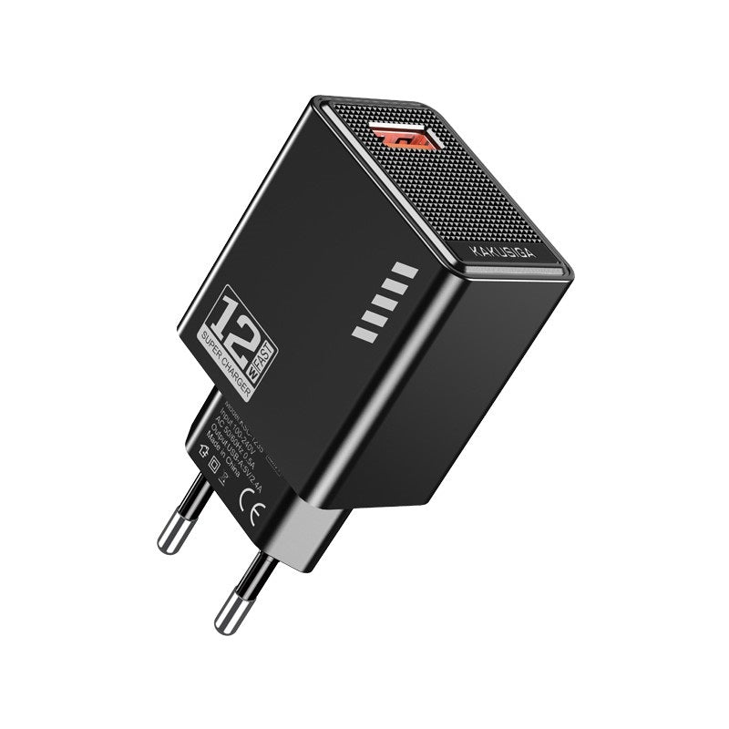 Caricatore USB 5V/2.4A 12W nero KSC-1235