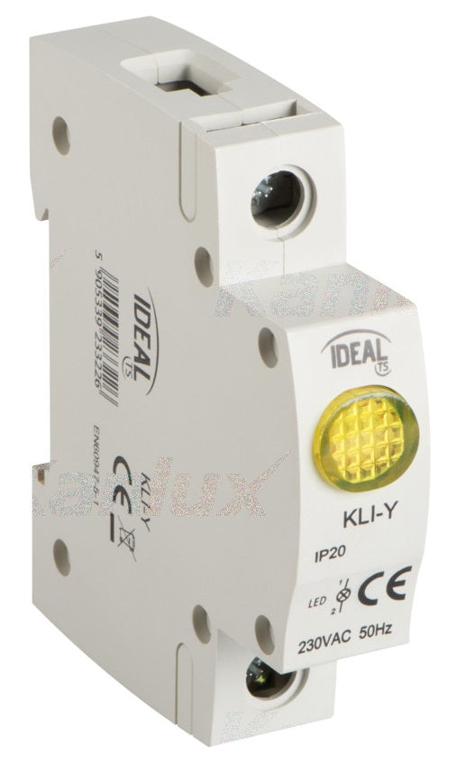 Indicatore luminoso giallo di tensione per guida DIN KLI Kanlux