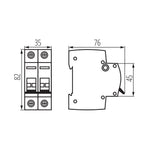 Sezionatore modulare KMI-2/25A 2 poli Kanlux 27254 KMI-2/25A KA1062