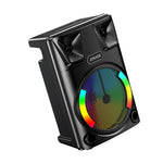 Cassa acustica ricaricabile luci LED wireless 8" 20W USB/FM JD032