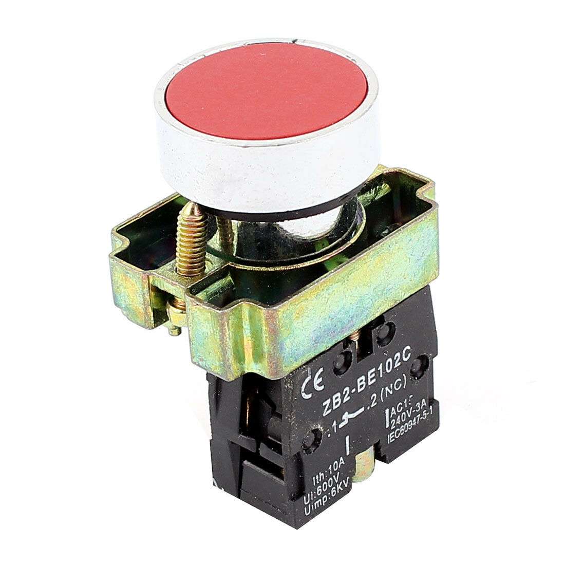 Pulsante da pannello 10A 600V rosso