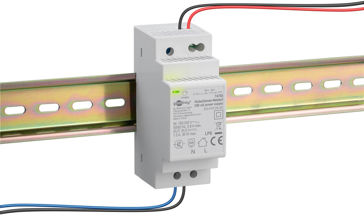 Alimentatore per guida DIN 24VCC 1,5A 36W 4040849747656 74765 F1688