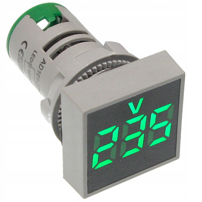 Voltmetro quadrato digitale da pannello verde AC20-500V