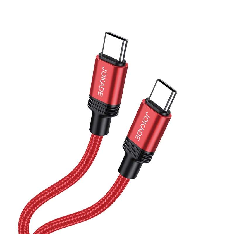 Cavo USB Type C 1m 5A rosso JA034 per ricarica e sincronizzazione
