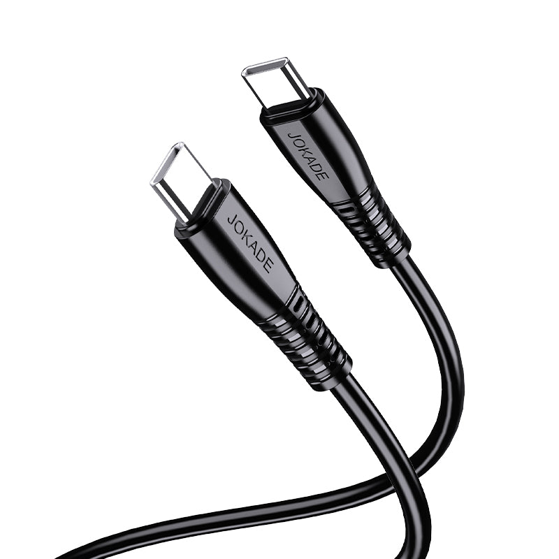 Cavo per ricarica e sincronizzazione USB type C -  type C  1m nero PD100W 5A JA043