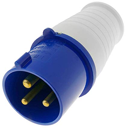 Spina volante industriale 220-250V IP44 3 poli 2P+T 32A