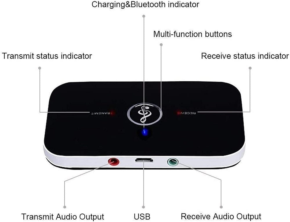 Adattatore audio Bluetooth 5.0 ricevitore e trasmettitore AUX RCA - immagine 6