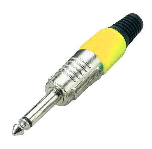 Connettore Jack 6.3mm mono giallo
