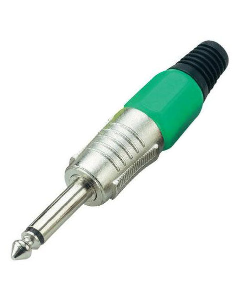 Connettore Jack 6.3mm mono verde