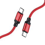 Cavo USB Type C 1m 5A rosso JA034 per ricarica e sincronizzazione