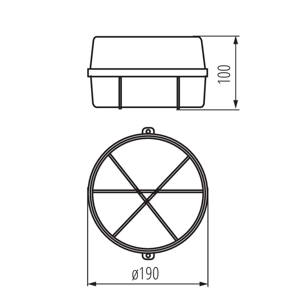Lampada "tartaruga" tonda INES 7061N 100Wmax Kanlux 5905339705259 70525 KA1042