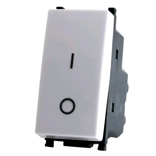 Interruttore bipolare bianco compatibile Vimar Plana