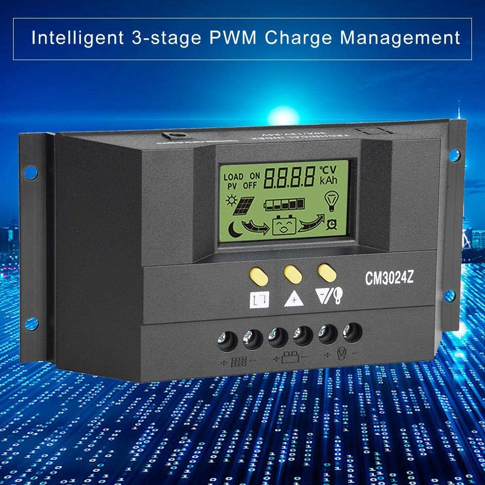 Regolatore di Carica Solare PWM 12/24 V 30A CM3024Z