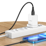 Cavo per ricarica e sincronizzazione USB type C -Lightning 1m nero PD27W 5A JA043