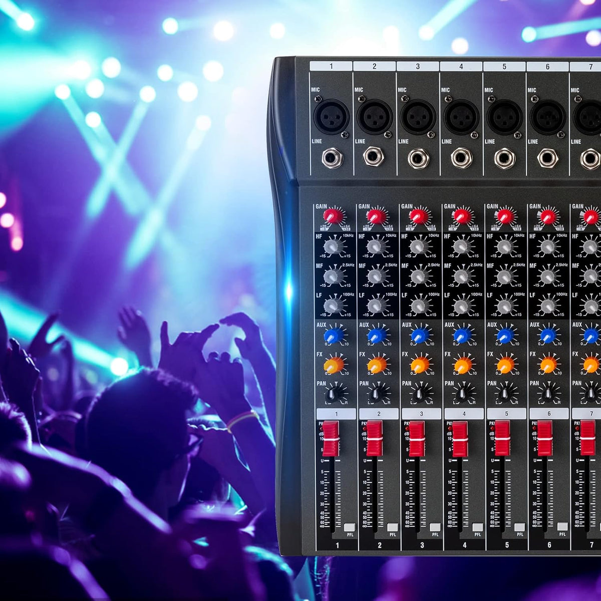 Mixer professionale 12 canali effetti DSP con Bluetooth/USB E6100