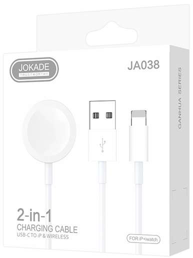 Caricabatterie wireless 2in1 USB/USB Ligtning per iWatch e iPhone JA038 6921042136462 F2990