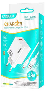 Caricatore lightning USB 5V/2.4A 12W bianco KSC-1236