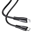 Cavo per ricarica e sincronizzazione USB type C -Lightning 1m nero PD27W 5A JA043
