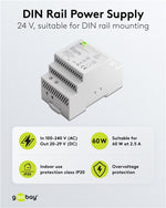 Alimentatore per guida DIN 24VCC 2,5A 60W 74767 4040849747670 F1010Alimentatore per guida DIN 24VCC 2,5A 60W 74767 4040849747670 F1010