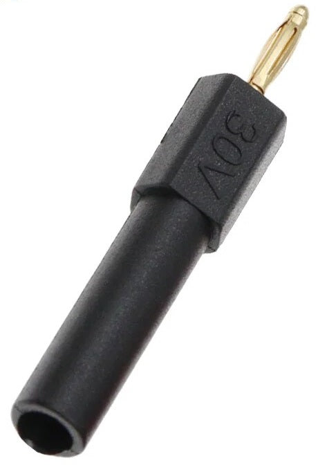 Mini spina a banana maschio 2mm nero