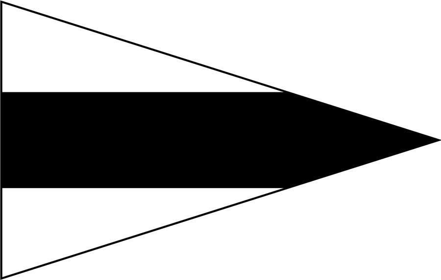 Bandiera segnalazione nautica Terzo Ripetitore 180x225cm