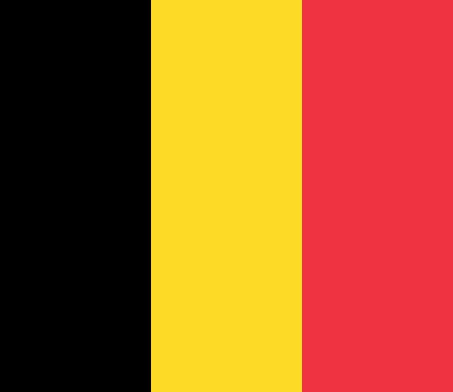 Bandiera di stato Belgio 244x137cm tricolore verticale