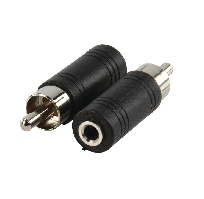 Adattatore mono-audio RCA maschio a 3.5 mm femmina nero