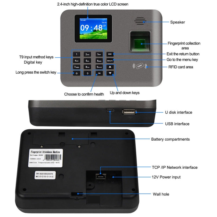 Rilevatore presenze Realand AL325 con impronte digitali e WiFi - immagine 4